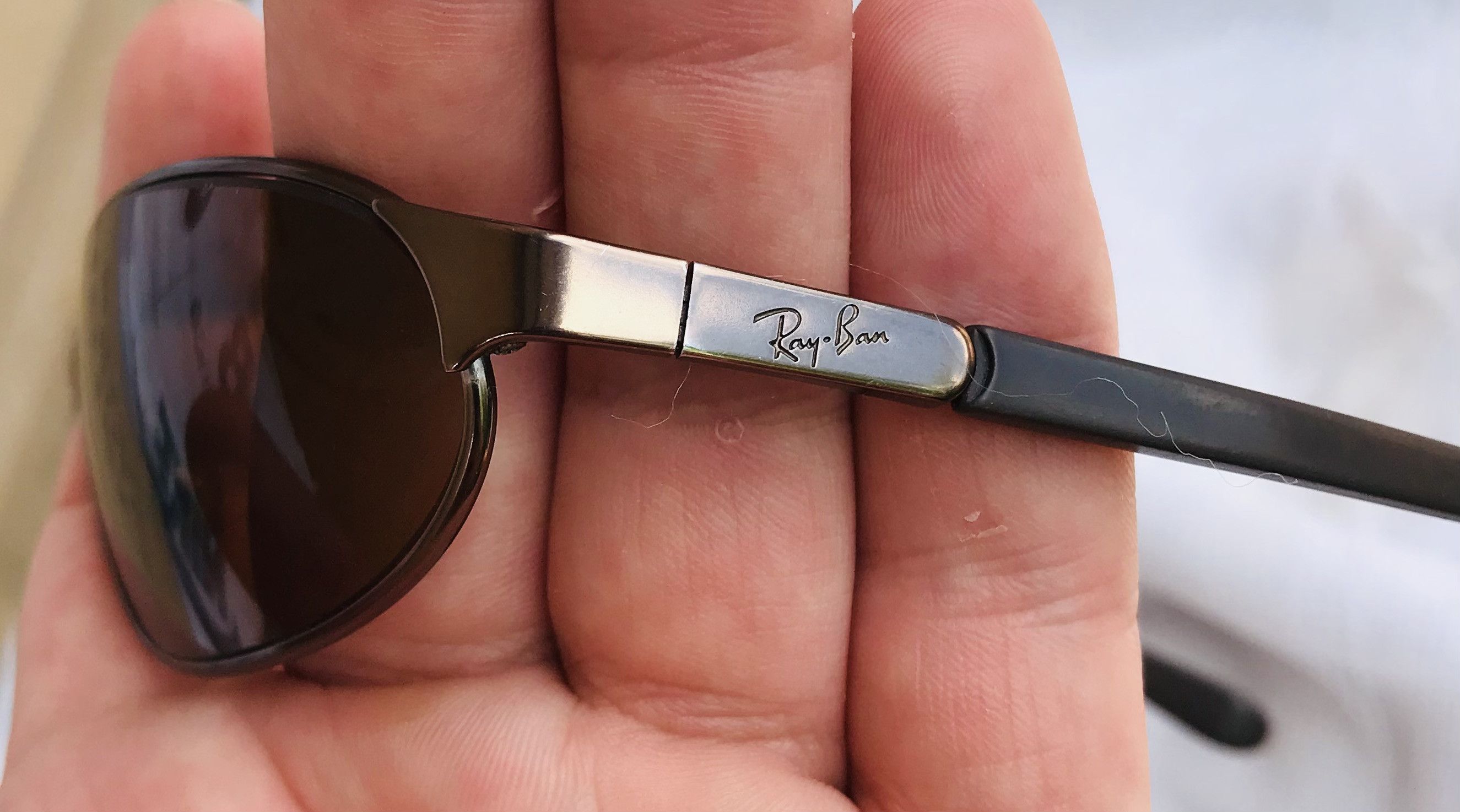 RayBan Ray Ban B&L Brown Metal Wrap Sunglasses Vintage Italy Size ONE SIZE - 12 Thumbnail