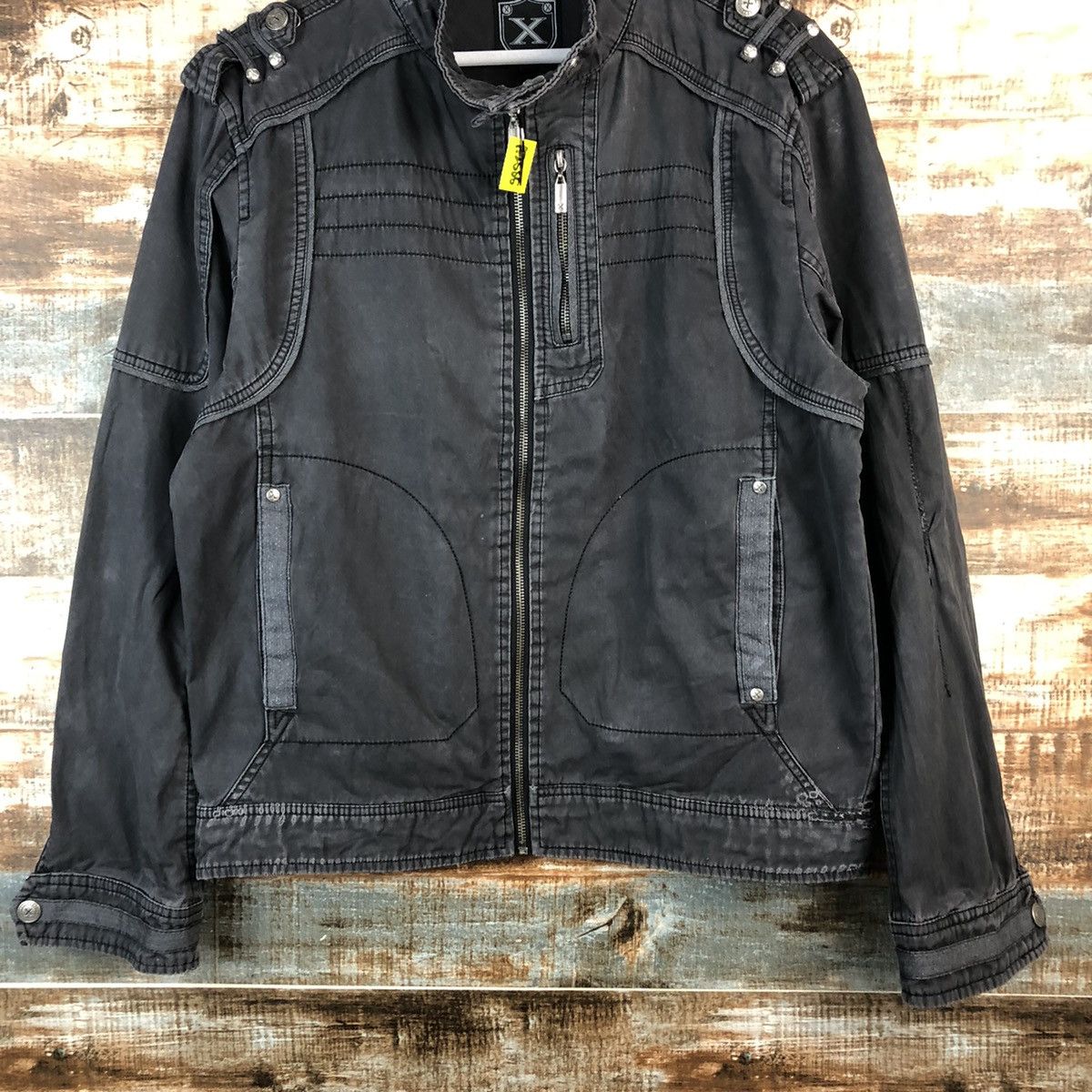 Vintage DLL X Black seditionaries punk bikers Jacket #A2555 Size US M / EU 48-50 / 2 - 3 Thumbnail