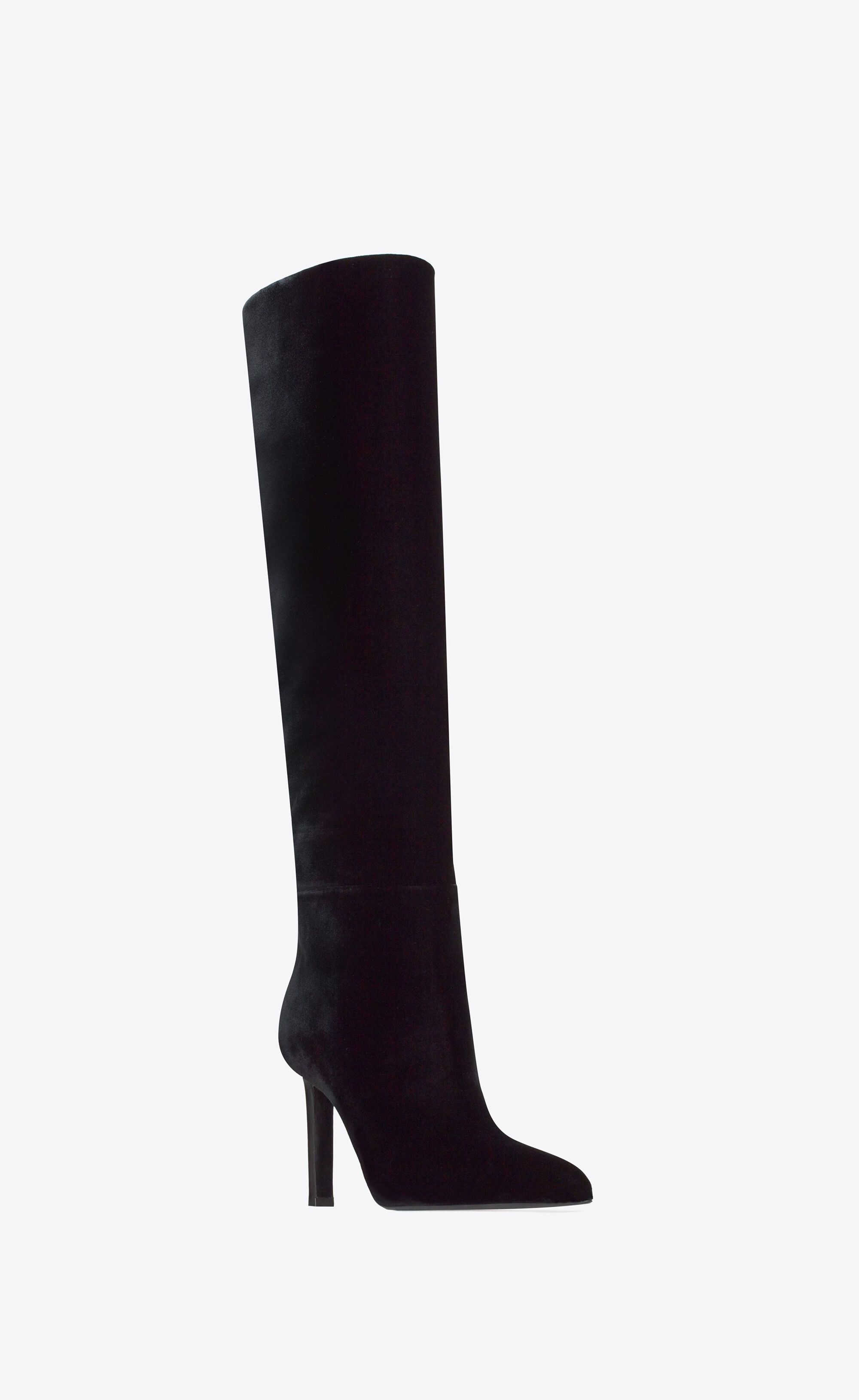 Saint Laurent Paris o1s1wg111224 Kidd Boots in Velvet in Black Size US 8 / IT 38 - 5 Thumbnail