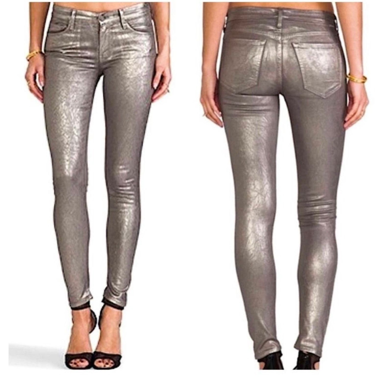 MOTHER MOTHER The Looker Gunmetal Coated Skinny women’s Jean 26 Size 26" / US 2 / IT 38 - 1 Thumbnail