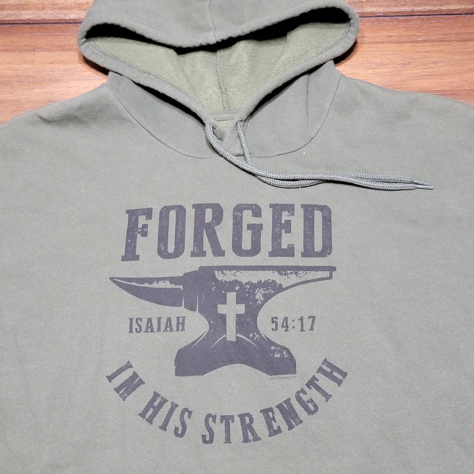 Other Light Source LS Unisex Hoodie "Forged In His Strength" - Med Size US M / EU 48-50 / 2 - 3 Thumbnail