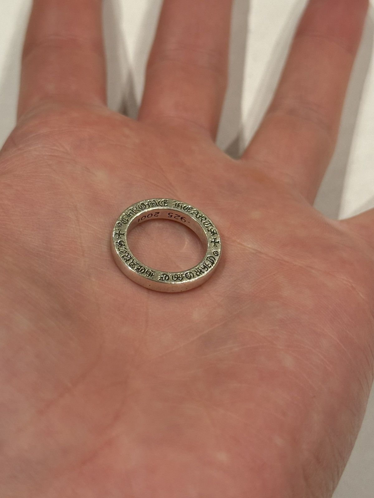 Chrome Hearts RARE Chrome Hearts Cross Spacer Ring 3mm Size 5 US
