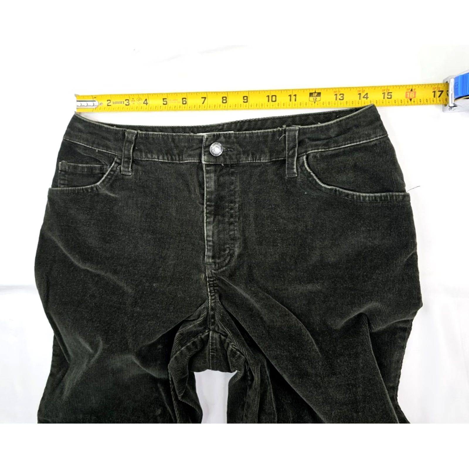 Vintage St. John’s Bay Corduroy Pants Women 10 Olive Green Stretch Straight EUC Size 32" / US 10 / IT 46 - 5 Thumbnail
