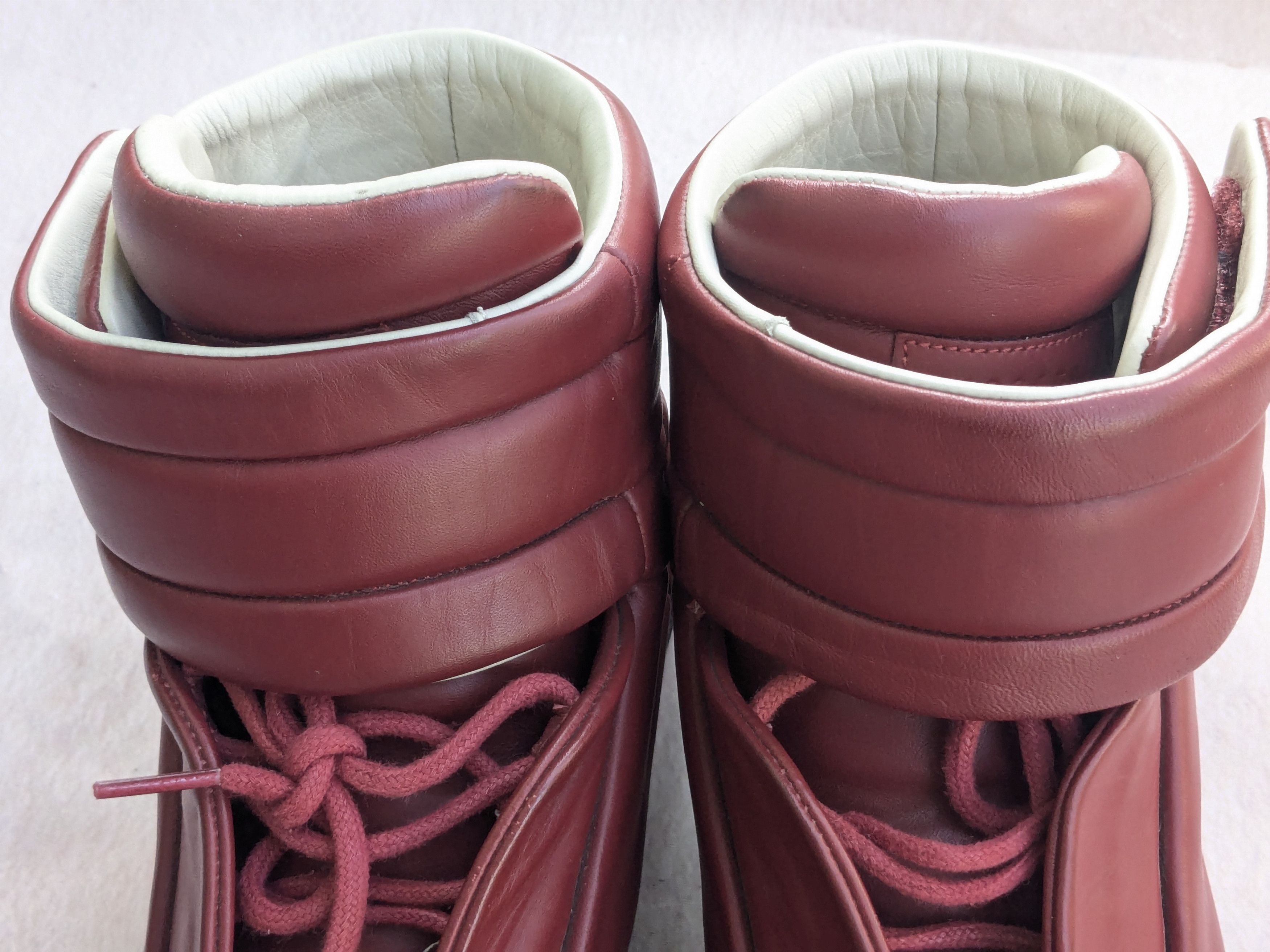 Maison Margiela Maison Margiela Future Red 12.45 Silver Leather High Tops Size US 12 / EU 45 - 4 Thumbnail