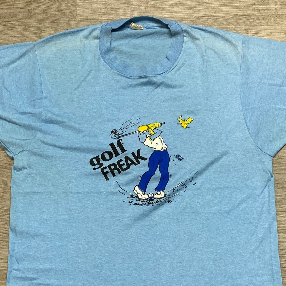Vintage Vintage 80s Golf Freak Cartoon Single Stitch T Shirt Large Size US L / EU 52-54 / 3 - 2 Thumbnail
