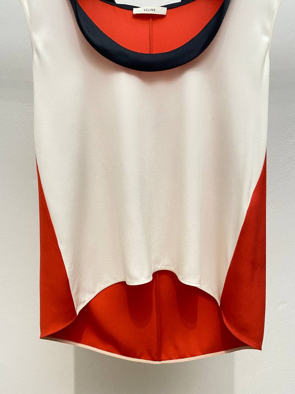 Celine Céline Celine Colorblocked Silk Tank Top Blouse Women Size L / US 10 / IT 46 - 5 Thumbnail