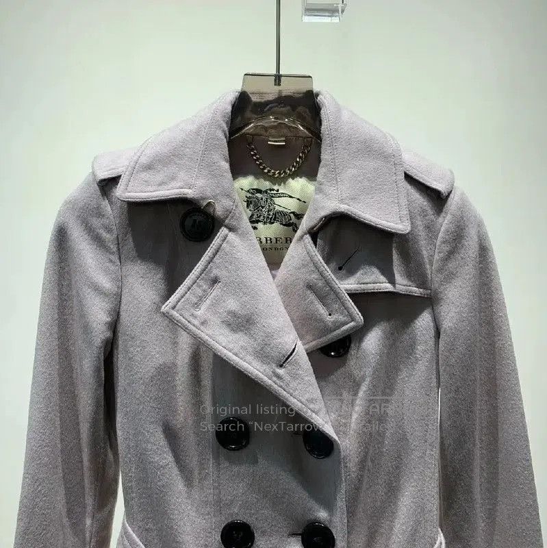 Burberry Burberry Women’s L-size Mauve Wool Coat. Size L / US 10 / IT 46 - 5 Thumbnail