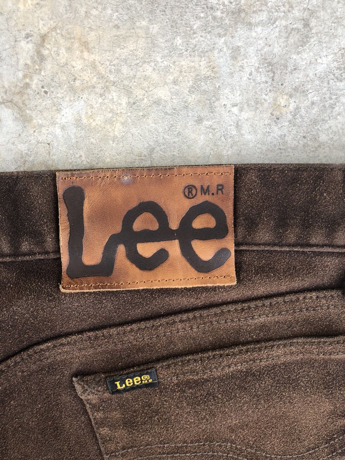 Lee Vintage Lee Flared Jeans Distressed Leather Cowhide Size US 34 / EU 50 - 14 Thumbnail