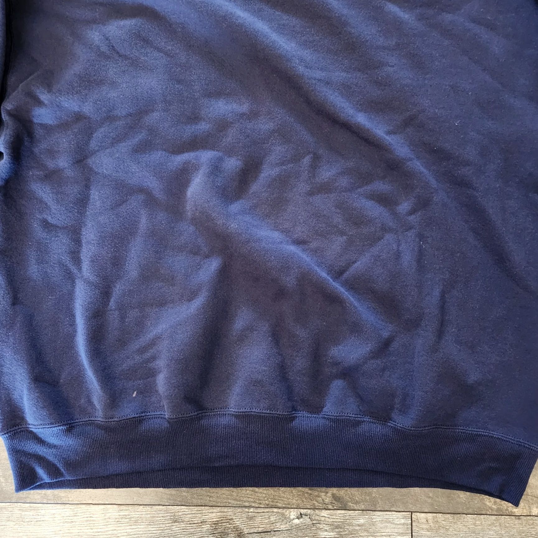 Jerzees VINTAGE Jerzees Sweatshirt Mens 2XL Navy Crewneck Pullover Made In USA Sweatshirt Regular Long Sleeve Crew Neck Cotton Sweatshirt All Seasons 90s Mens Size US XXL / EU 58 / 5 - 2 Thumbnail