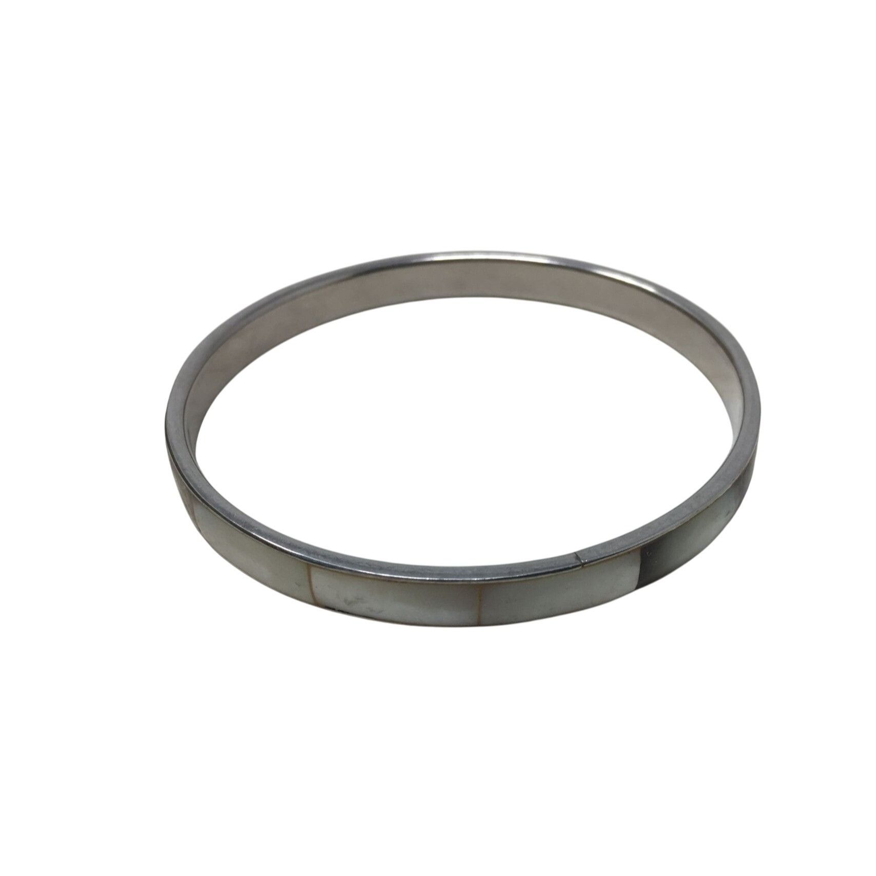 Other Women's Thick Silver Tone Bangle Bracelet (One size) Size ONE SIZE - 1 Thumbnail