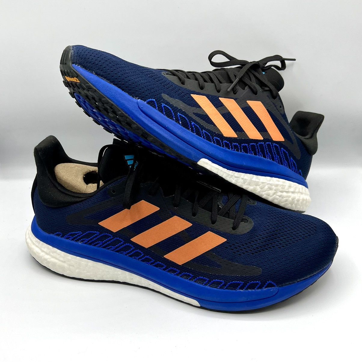 image of Adidas Solar Glide St 3 Collegiate Navy/signal Orange Shoes in Blue, Men's (Size 11.5)
