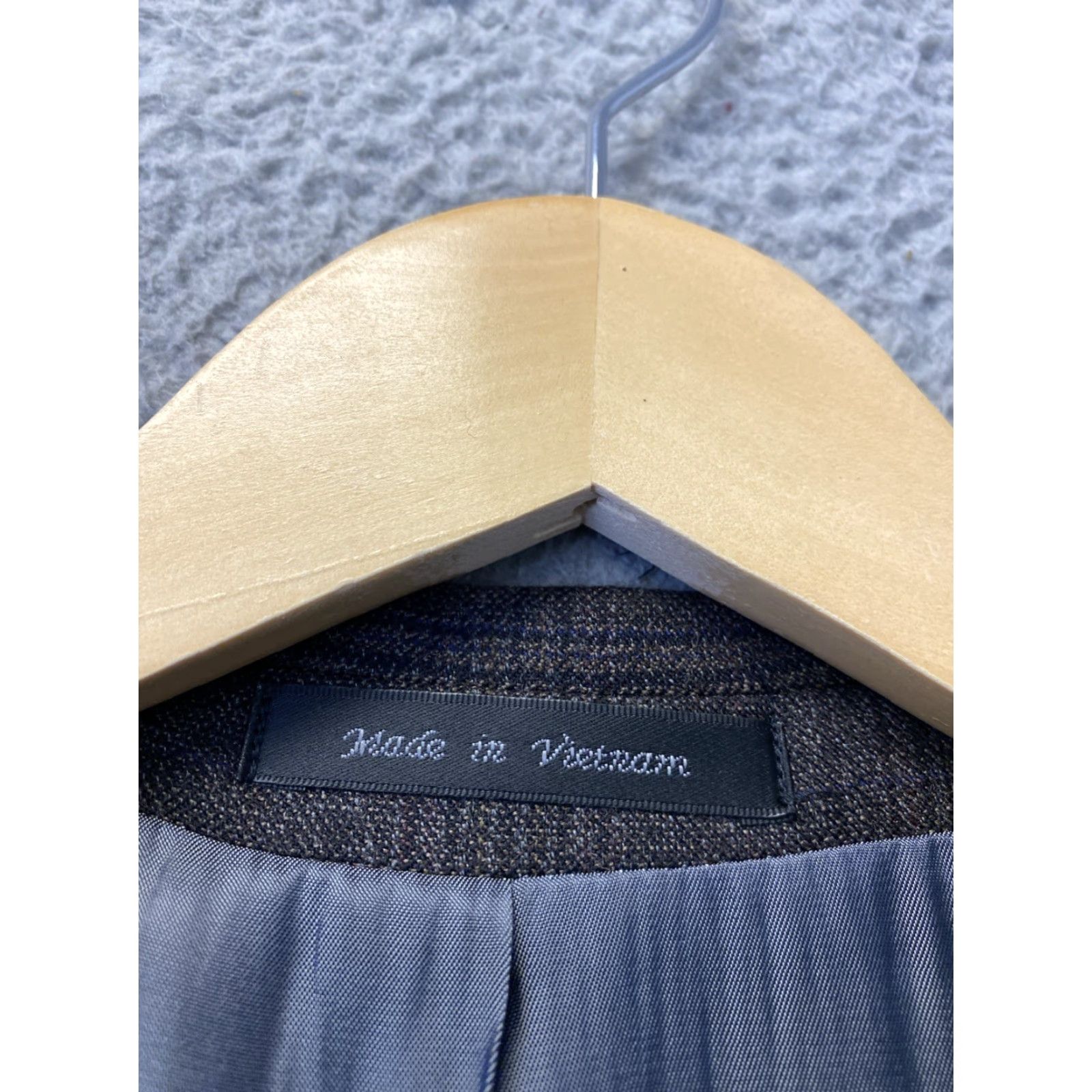 Calvin Klein VINTAGE Calvin Klein Men's Sport Coat Blazer 44L Wool Brown Plaid Single-Breasted 90s Formal Business Size 44L - 2 Thumbnail