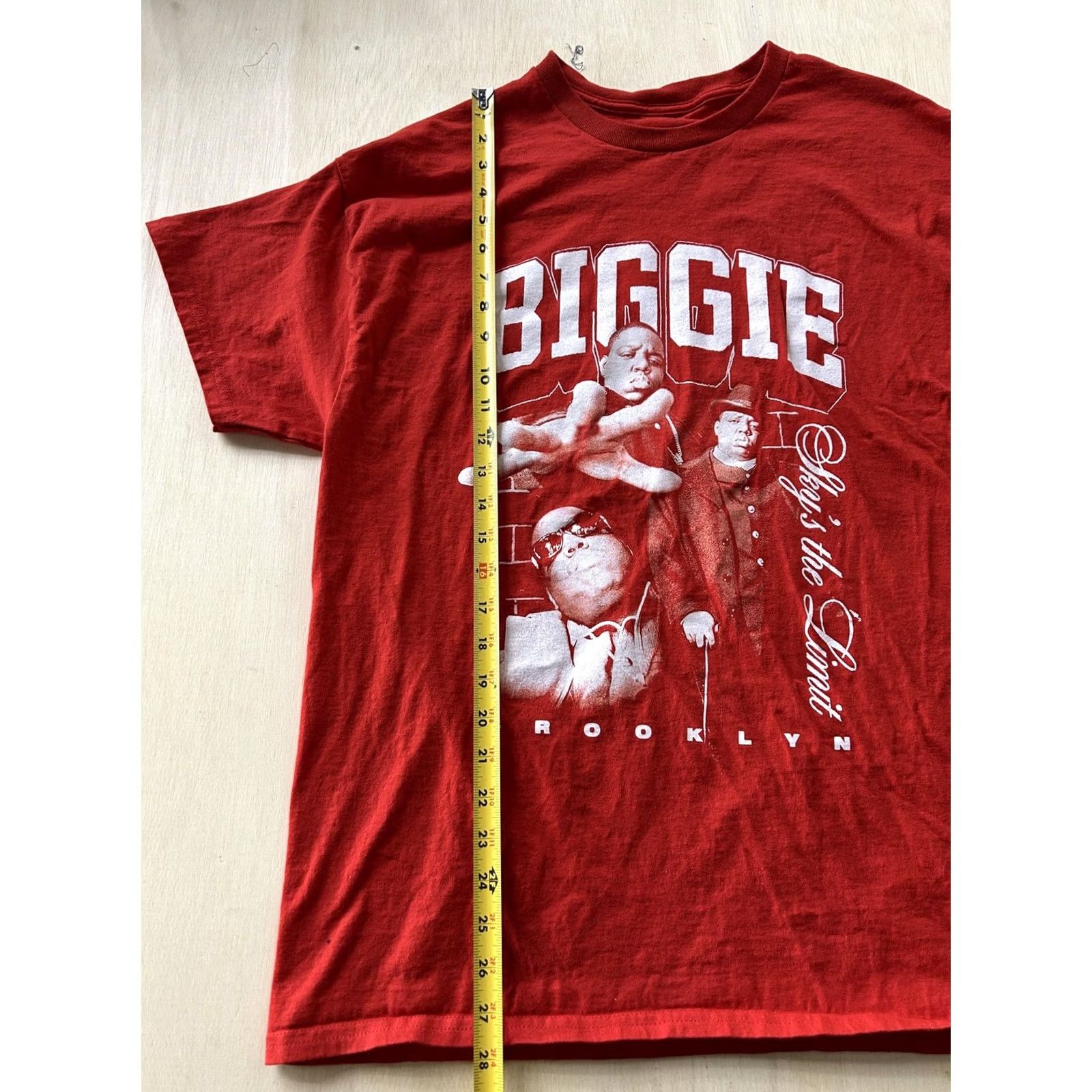 Vintage VINTAGE The Notorious B.I.G. Biggie Shirt Mens XL Red Sky's the Limit Brooklyn Hip Hop Shirt Size US XL / EU 56 / 4 - 4 Thumbnail