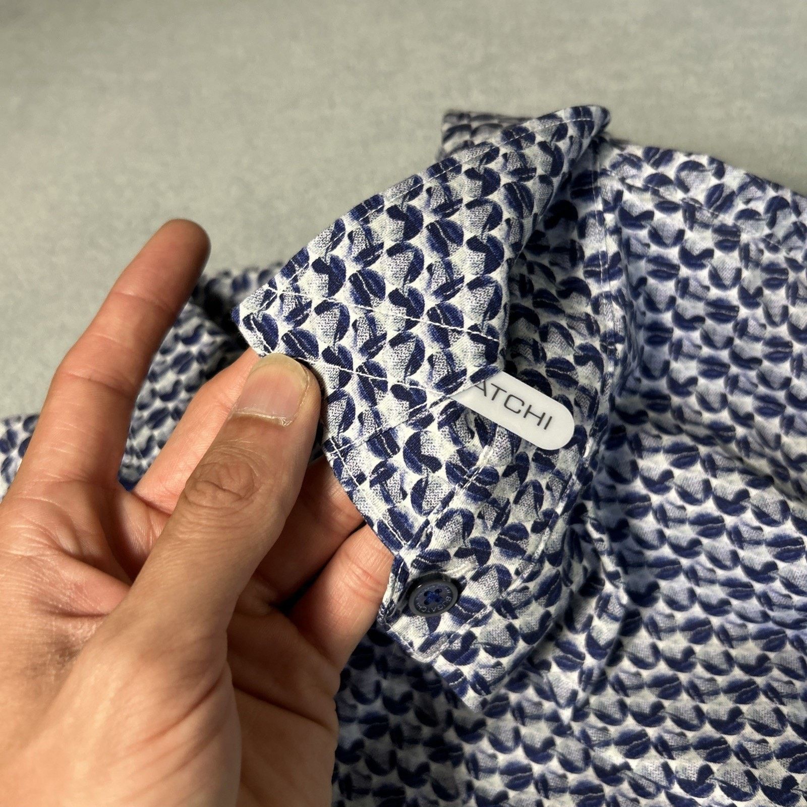 BUGATCHI Bugatchi OoohcottonTech Geometric Performance Summer Comfort Size US M / EU 48-50 / 2 - 7 Thumbnail