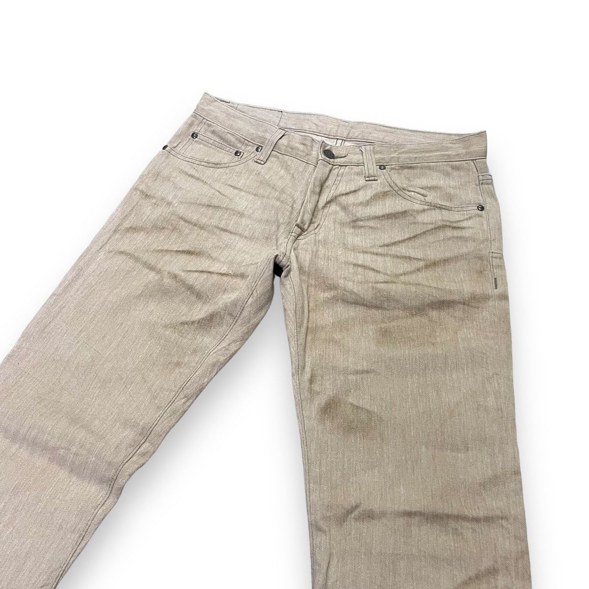 If Six Was Nine 🇯🇵 VINTAGE AERO BY TORNADO MART SPIRAL CUT FLARE JEANS Size US 31 - 3 Thumbnail