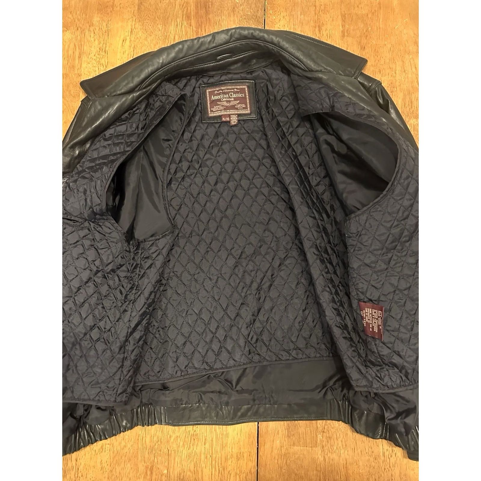 Vintage VINTAGE American Classics Full Zip Insulated Leather Jacket XL Black Motorcycle Coat Mens Size US XL / EU 56 / 4 - 3 Thumbnail
