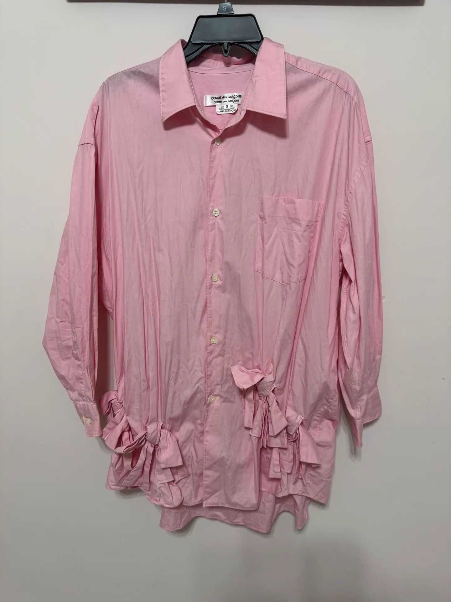 Comme des Garcons CDG 24ss Pink Bow Shirt S Size S / US 4 / IT 40 - 3 Thumbnail