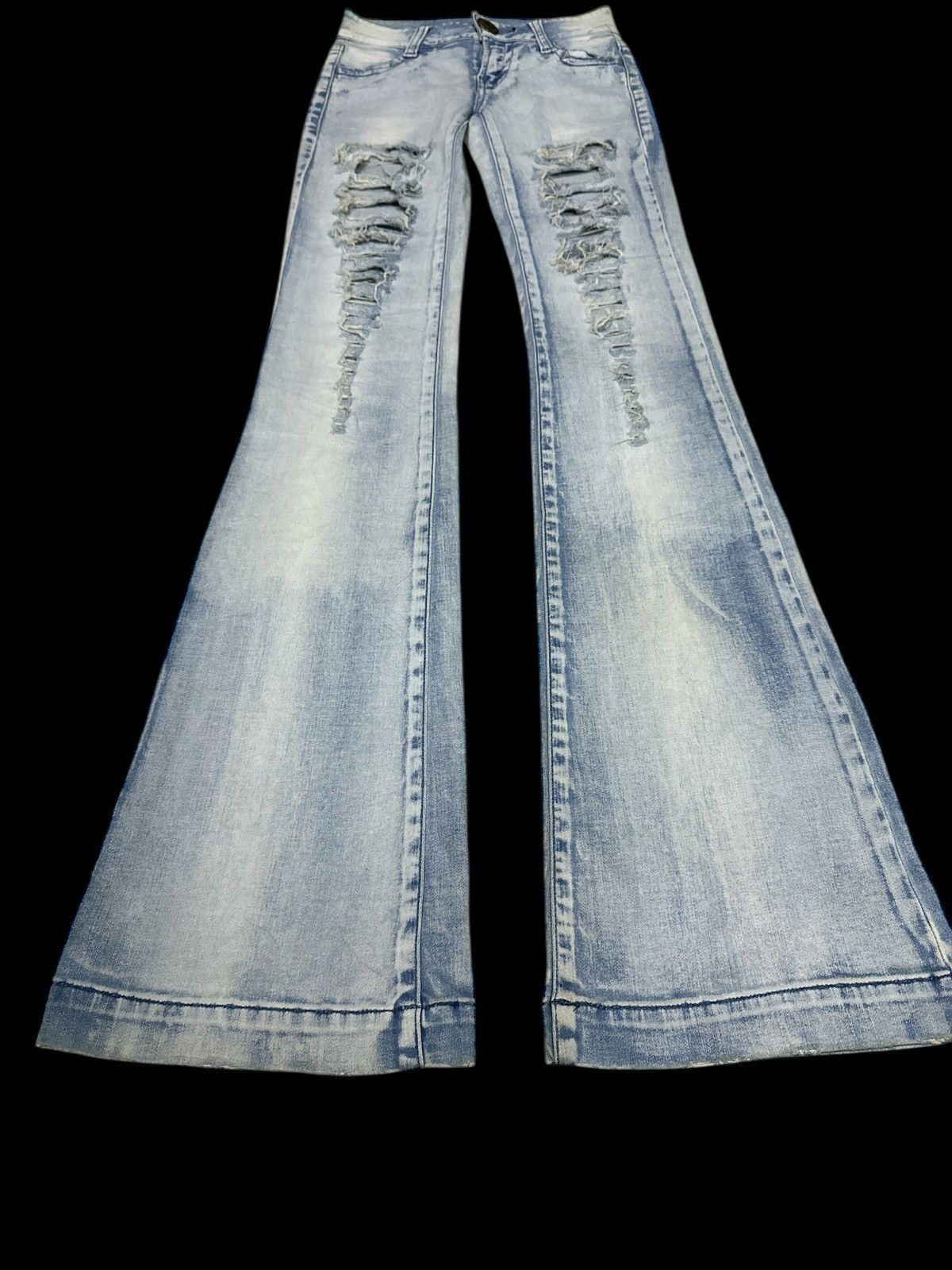 Kapital Flare Bootcut💥 Distress Denimm style💥 Size 28" / US 6 / IT 42 - 7 Thumbnail