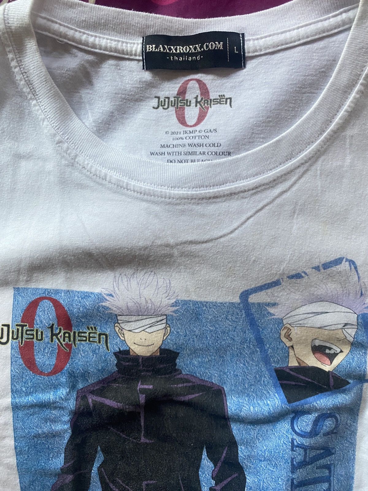 Anime Jujutsu Kaizen Satoru Gojo T Shirt Thailand Size US M / EU 48-50 / 2 - 3 Thumbnail