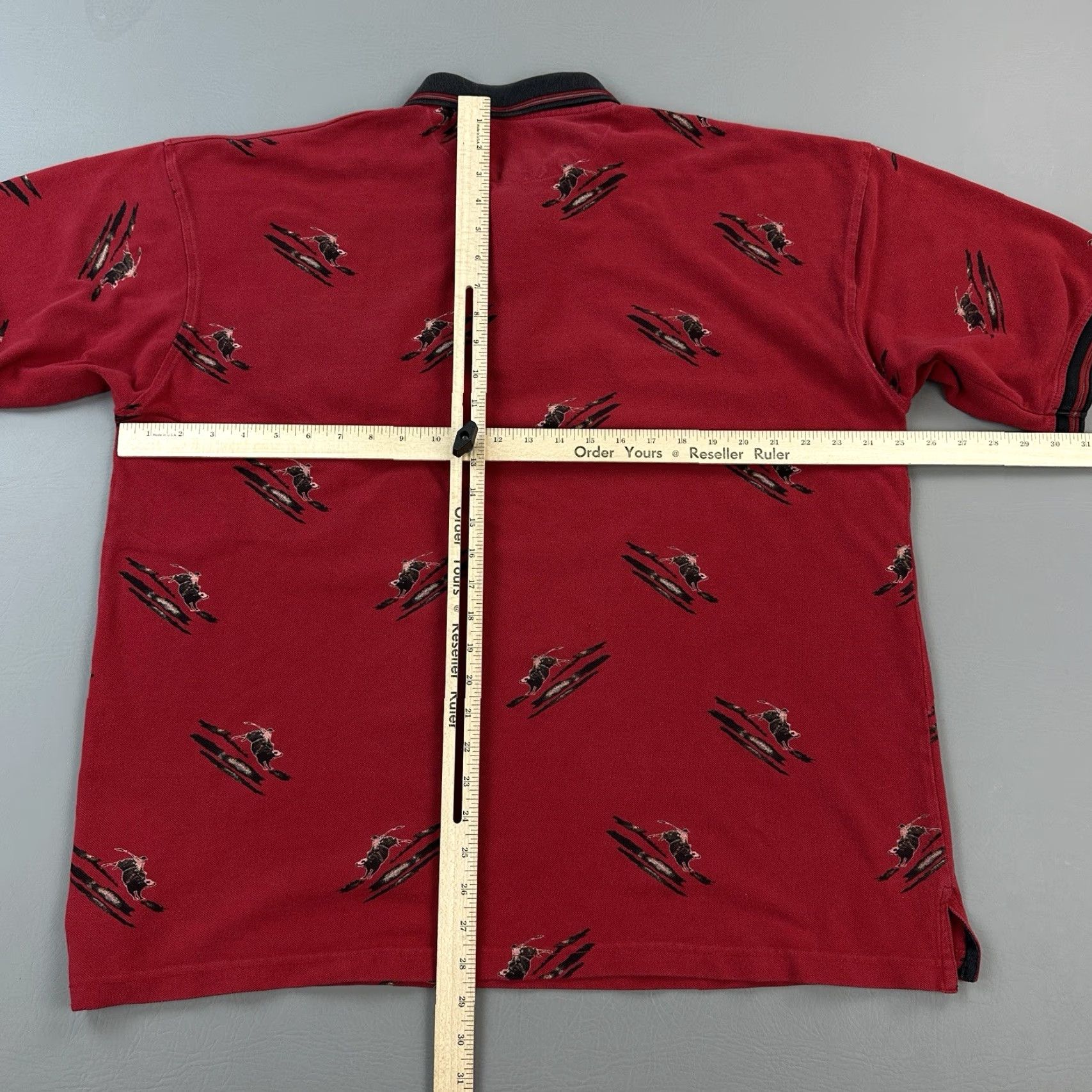Wrangler Vintage Wrangler Polo Shirt Mens XXL Red Bull Rider Print Western Rodeo 90s Polo Shirt Mens XXL Red Bull Rider Print Western Rodeo 90s Size US XXL / EU 58 / 5 - 7 Thumbnail