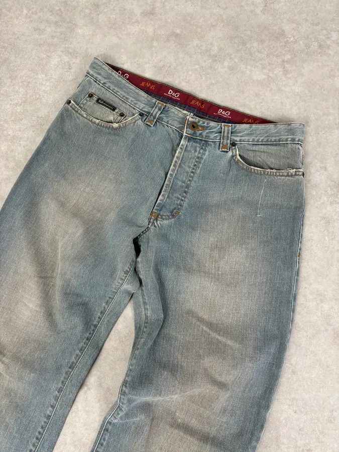 Dolce & Gabbana AW2003 Dolce & Gabbana Light Blue Faded Denim Jeans Size US 32 / EU 48 - 5 Thumbnail