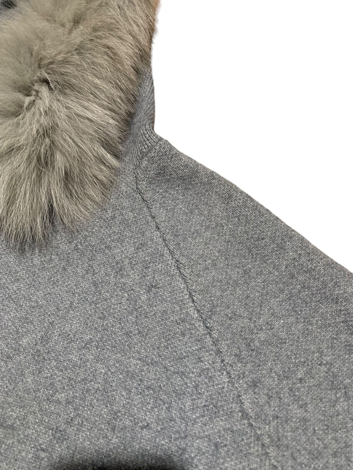 14th Addiction Japanese heavyweight knit eyelet batwing fur hoodie Size US L / EU 52-54 / 3 - 5 Thumbnail