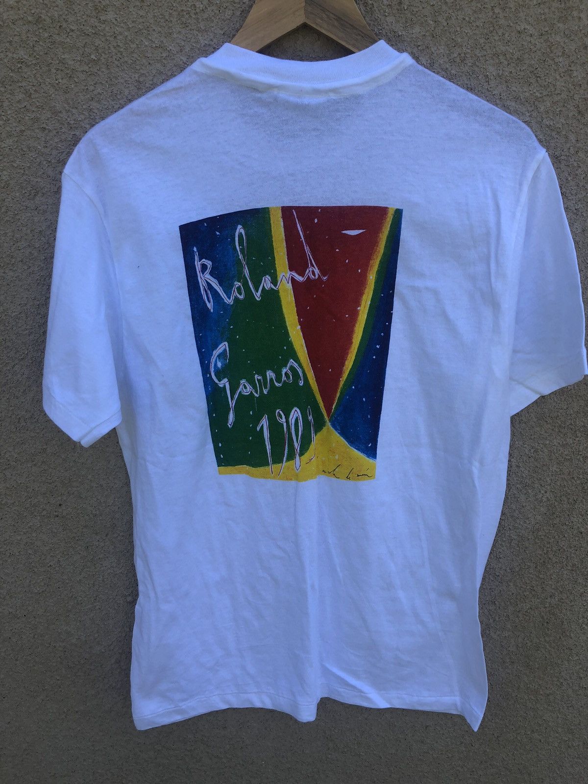Vintage 1989 Roland Garros Paris Tennis shirt Wimbledon VTG