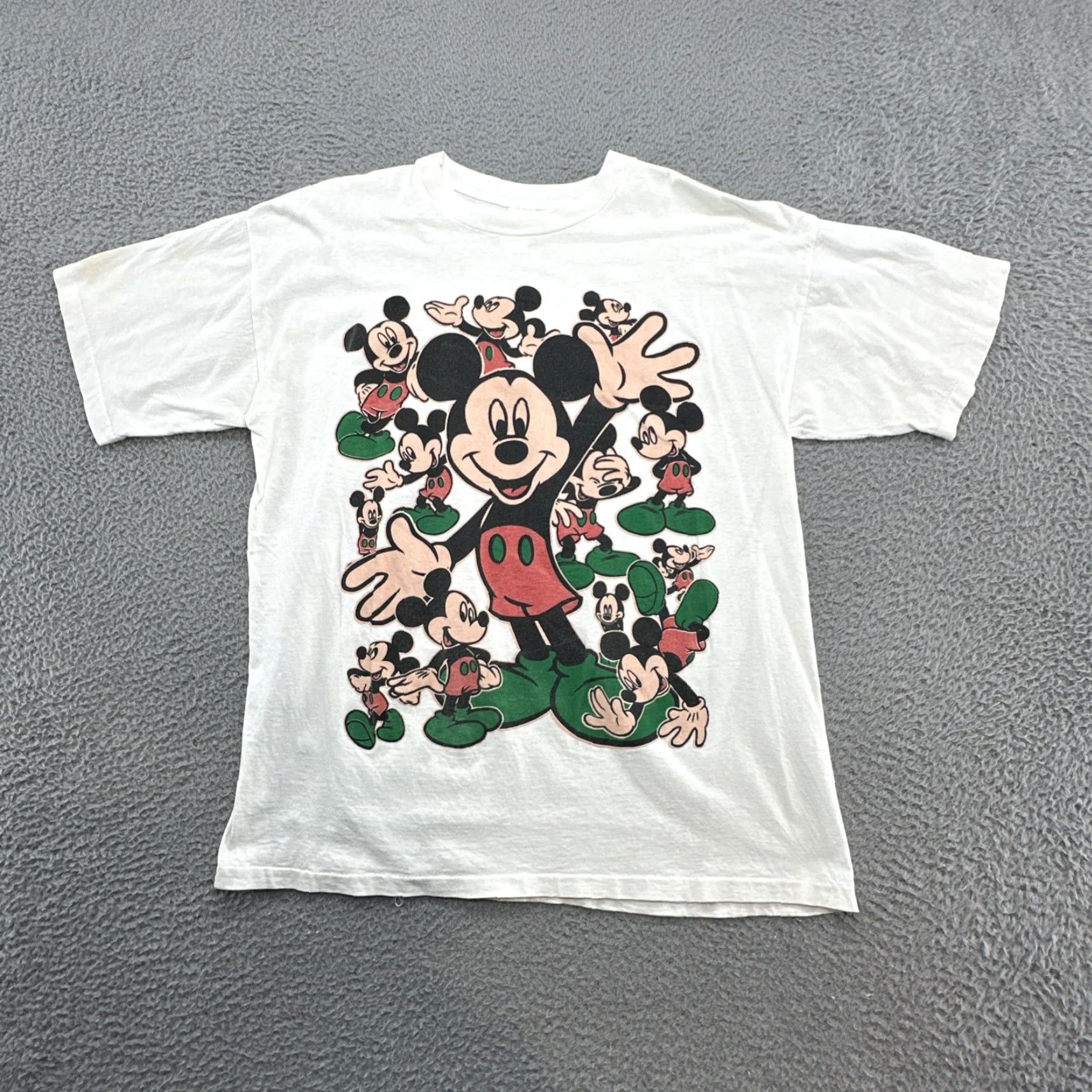 Disney VINTAGE Disney Mickey Mouse White T Shirt XL 90s Single Stitch Unisex Adults Shirt Mens Womens Size US XL / EU 56 / 4 - 2 Thumbnail