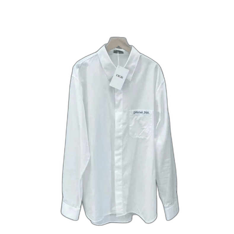 Dior Dior Dior Embroidered Pocket Long Sleeve Shirt-2507 Size US L / EU 52-54 / 3 - 1 Thumbnail