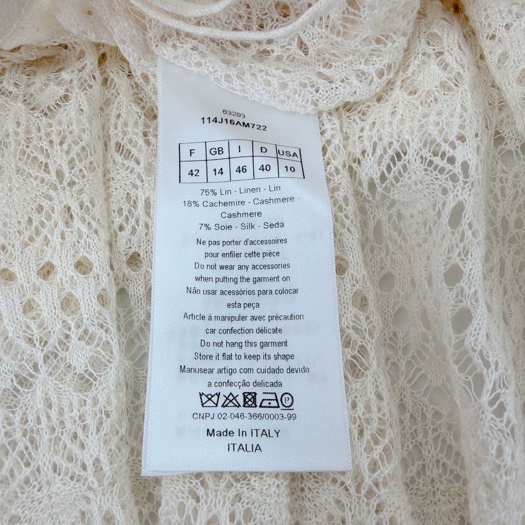 Christian Dior Monsieur Christian Dior Beige Lace Skirt F42 Size 30" / US 8 / IT 44 - 7 Thumbnail