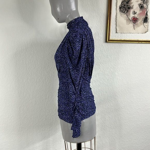 Isabel Marant Isabel Marant Jalford Animal Print Ruched High Neck Jersey T Size M / US 6-8 / IT 42-44 - 6 Thumbnail