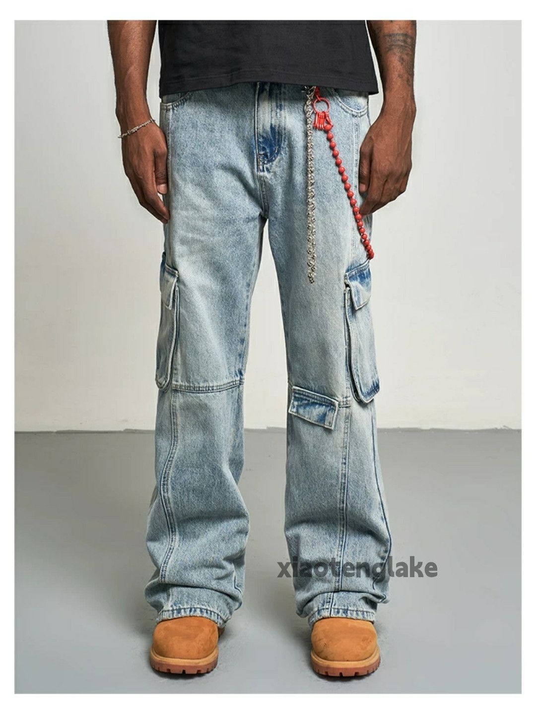 Jean × Vintage washed faded cleanfit skate hiphop yuppie cargo jeans Size US 32 / EU 48 - 5 Thumbnail