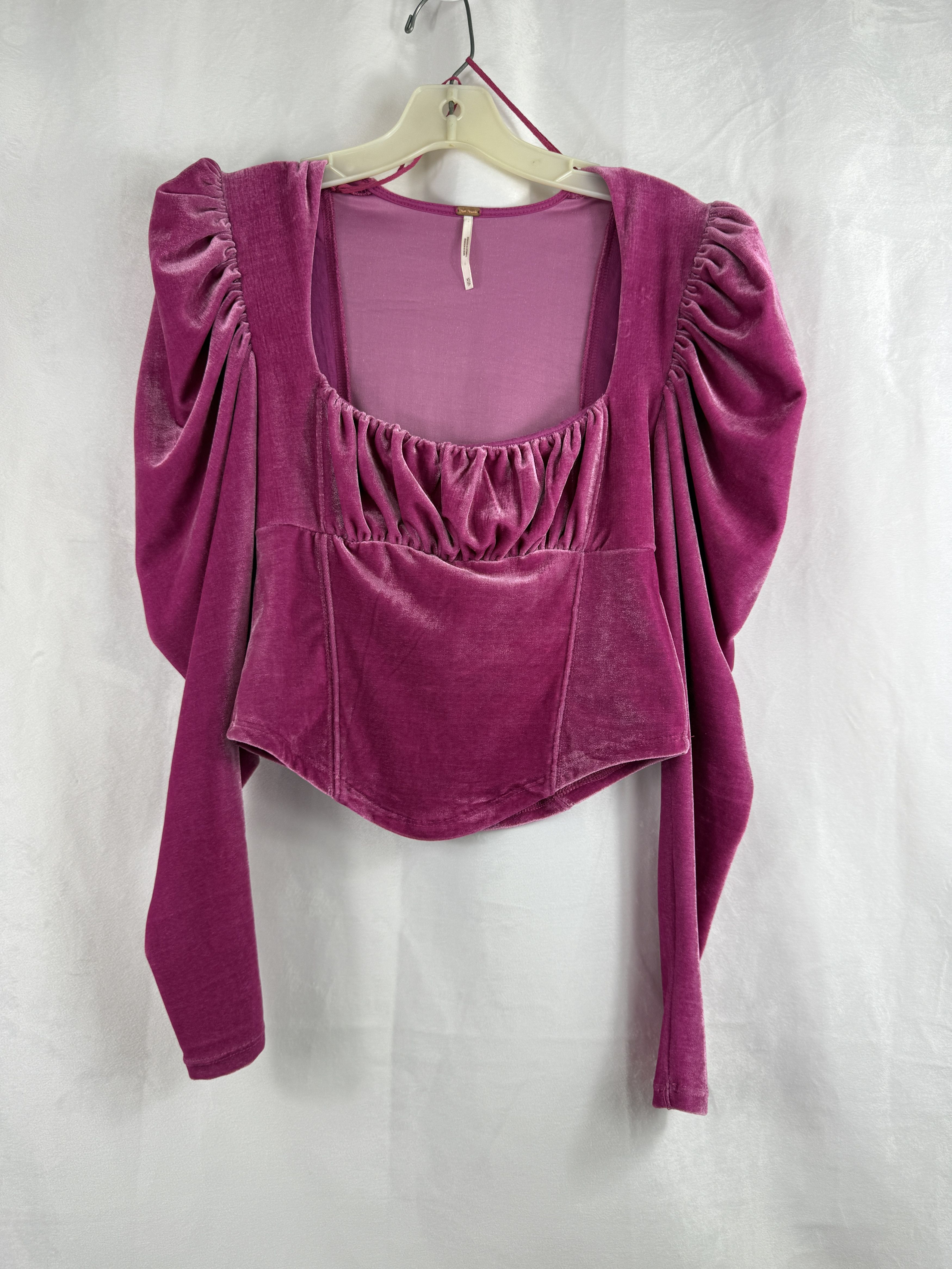 Free People Free People Brigette Velvet Top Size XS / US 0-2 / IT 36-38 - 2 Thumbnail