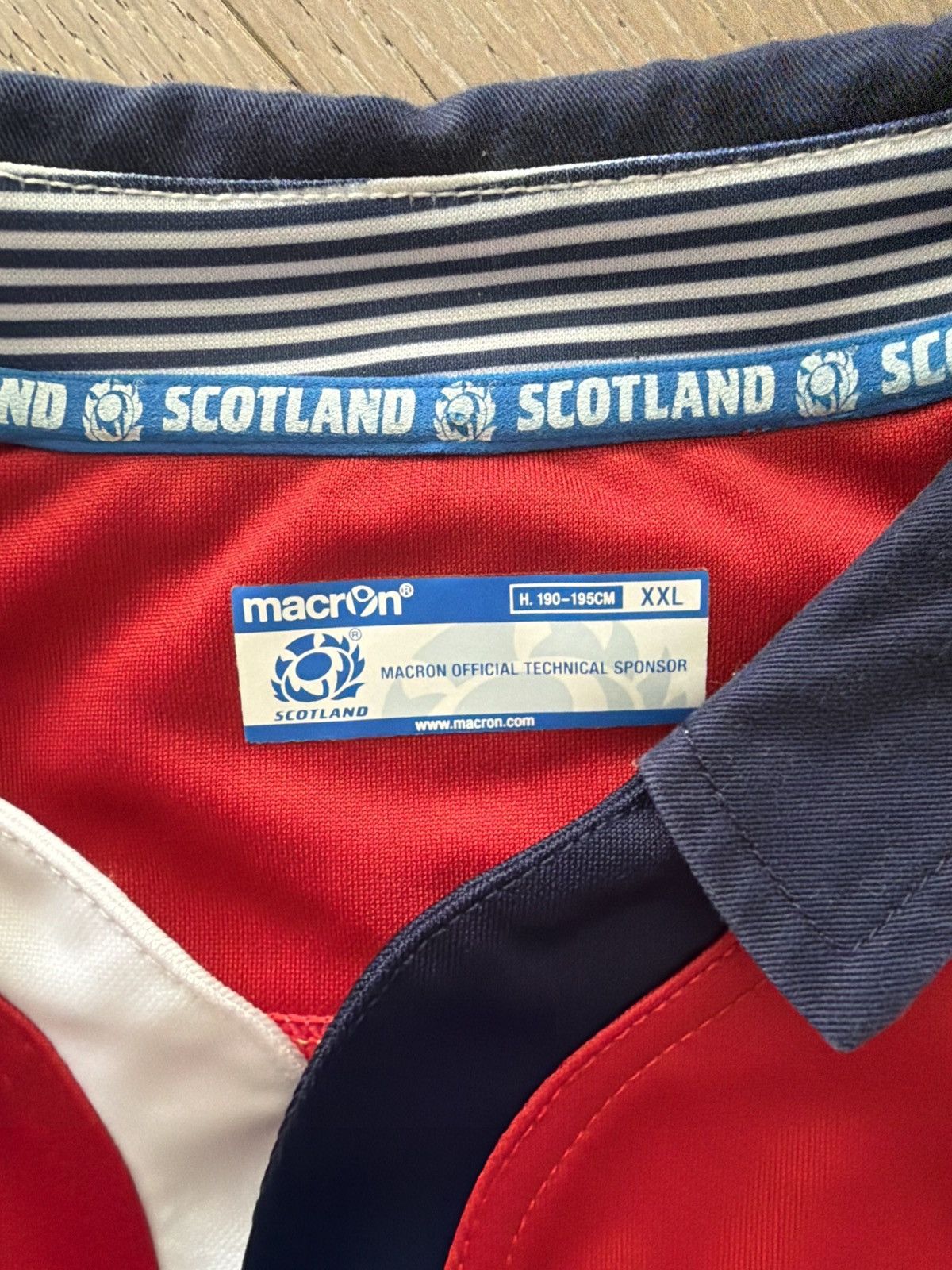 Macron Scotland 2014/15 National Rugby Jersey Size US XXL / EU 58 / 5 - 3 Thumbnail