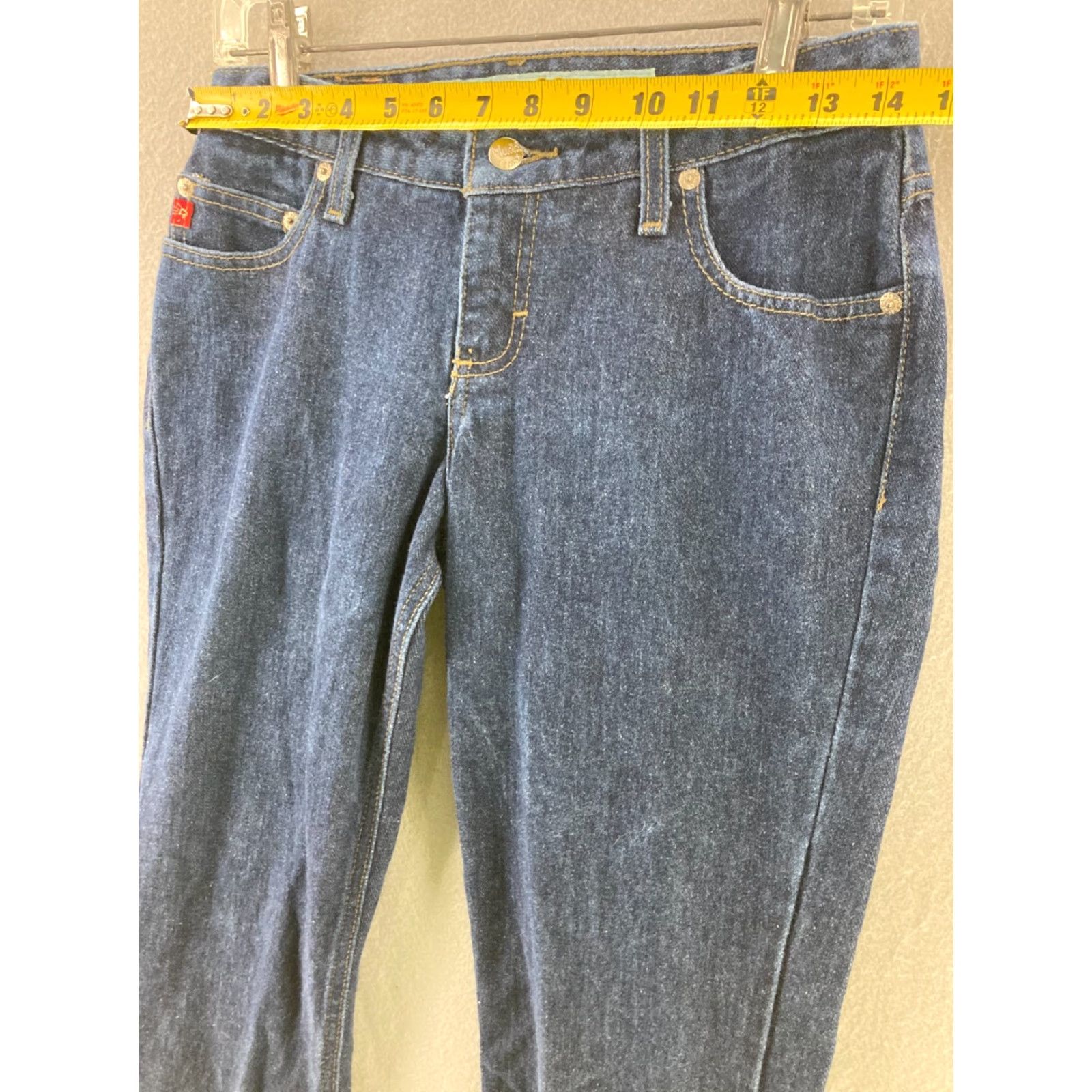 Vintage VINTAGE Mudd Jeans Women’s 5 Low Rise Flare Denim Jeans 90s Blue 100% Cotton Womens Size 5 Inseam 31" Mens/ Women? (Wait) Size 27" / US 4 / IT 40 - 2 Thumbnail