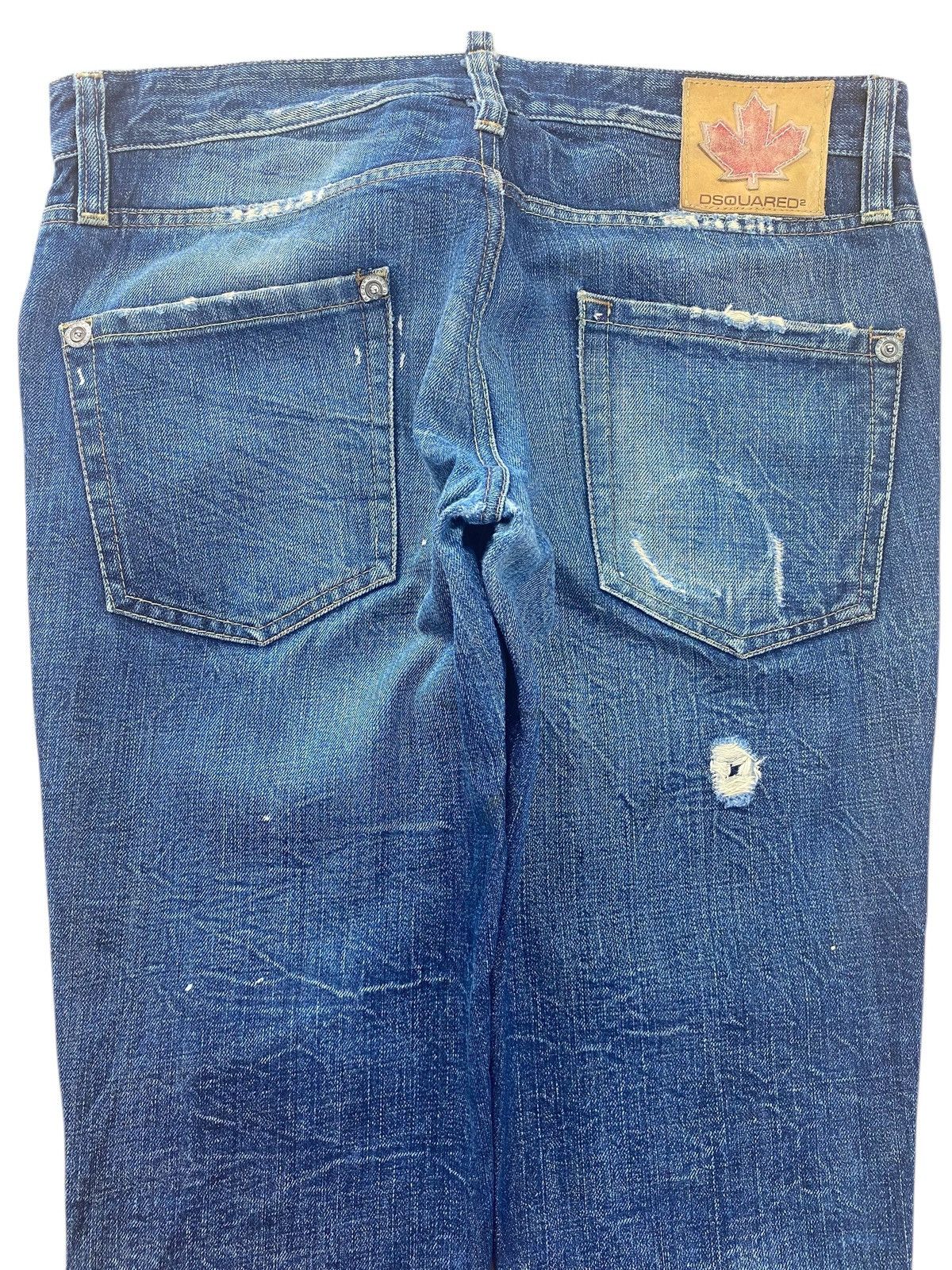 Dsquared2 Dsquared2 Faded Wash Distressed Style Skinny Leg Jeans Size US 33 - 4 Thumbnail