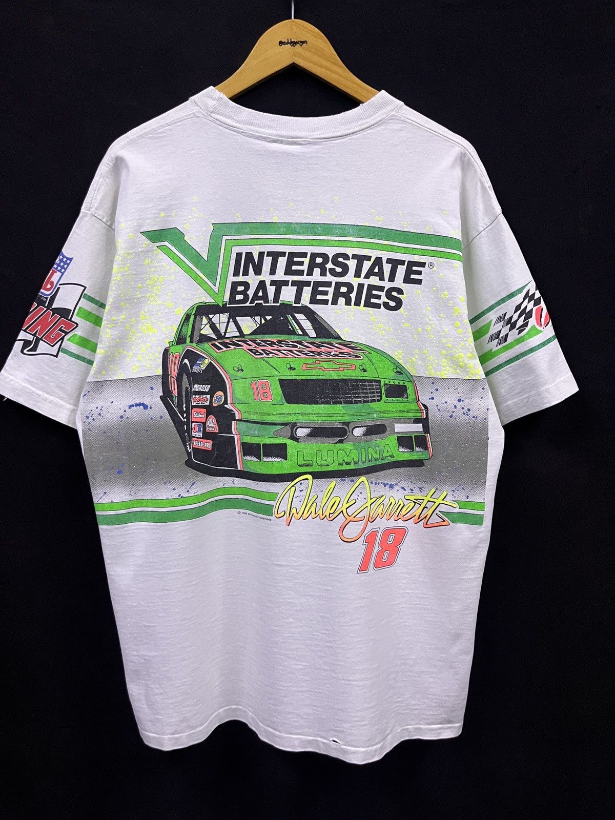 NASCAR Vintage 1992 nascar Dale Jarrett Interstate Batte Size US XL / EU 56 / 4 - 8 Thumbnail
