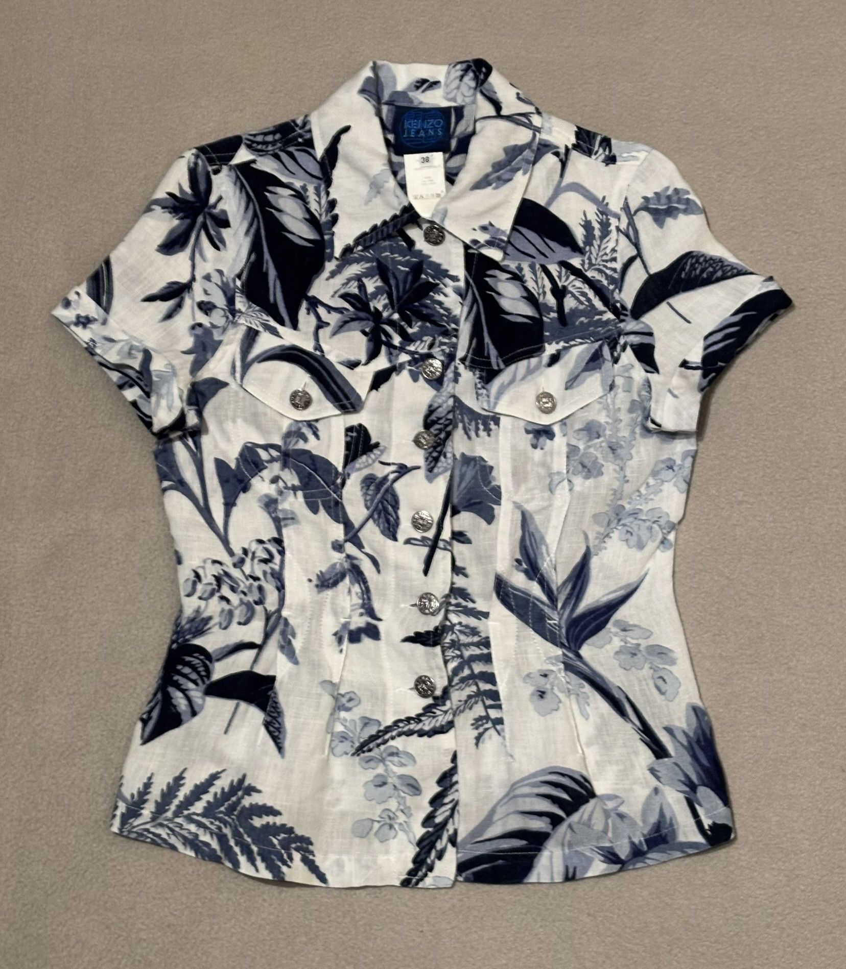 Kenzo Kenzo Jeans vintage shirt 100% Linen size 38 Size XS / US 0-2 / IT 36-38 - 3 Thumbnail