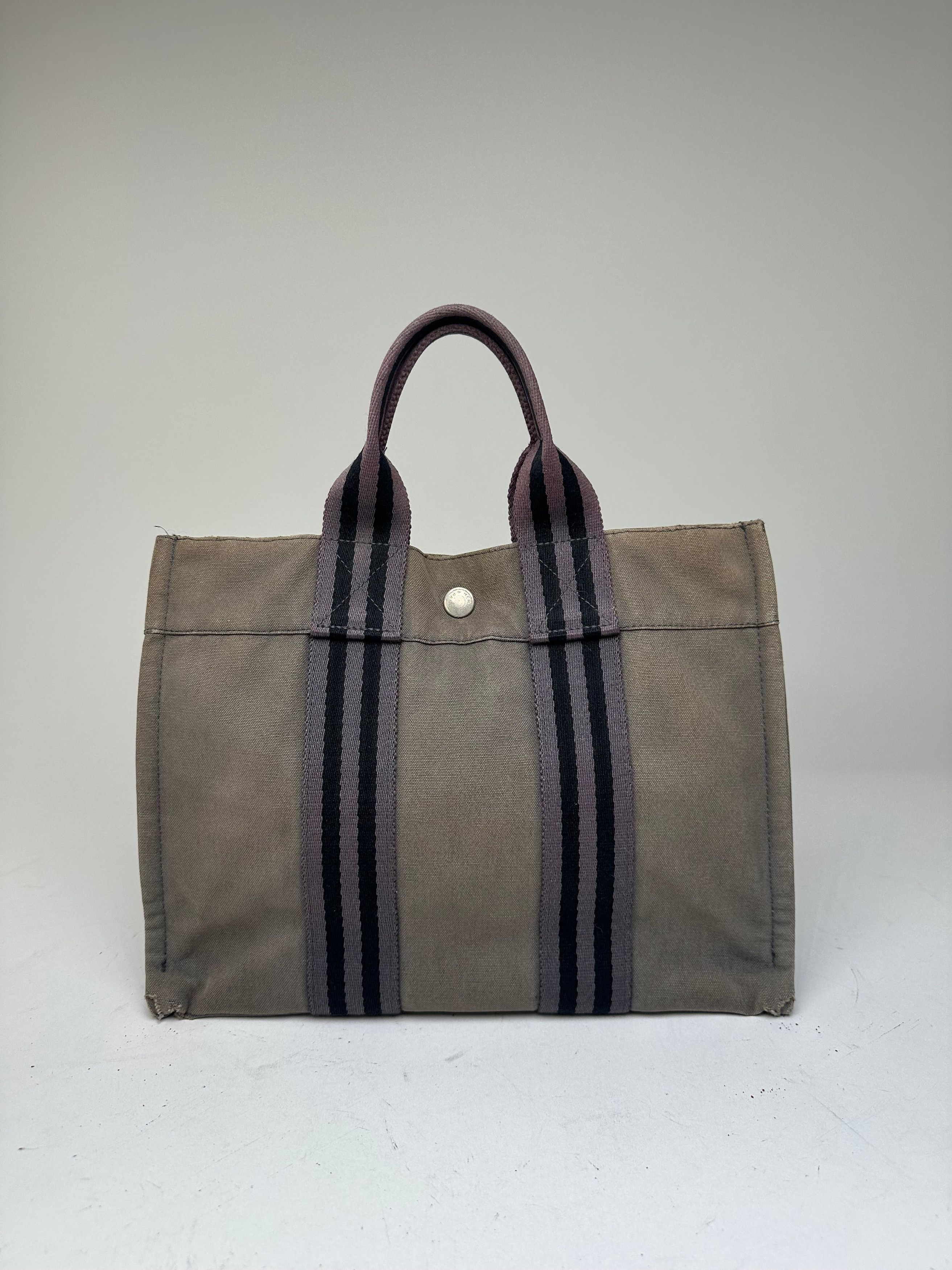 Other Vintage Hermes Cotton Tote Bag Brown Size ONE SIZE - 1 Thumbnail