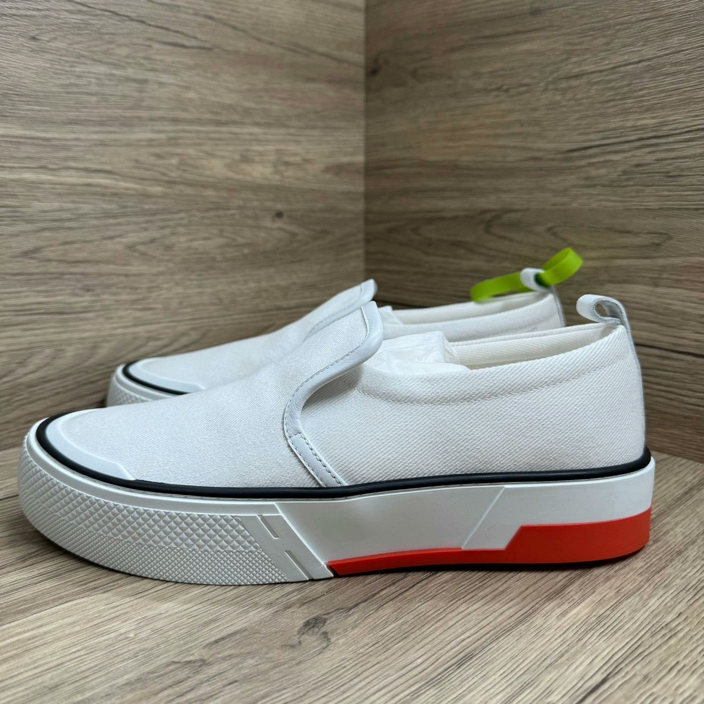 Hermes Hermes Gliss White Orange Canvas Shoes Size US 8.5 / EU 41-42 - 3 Thumbnail