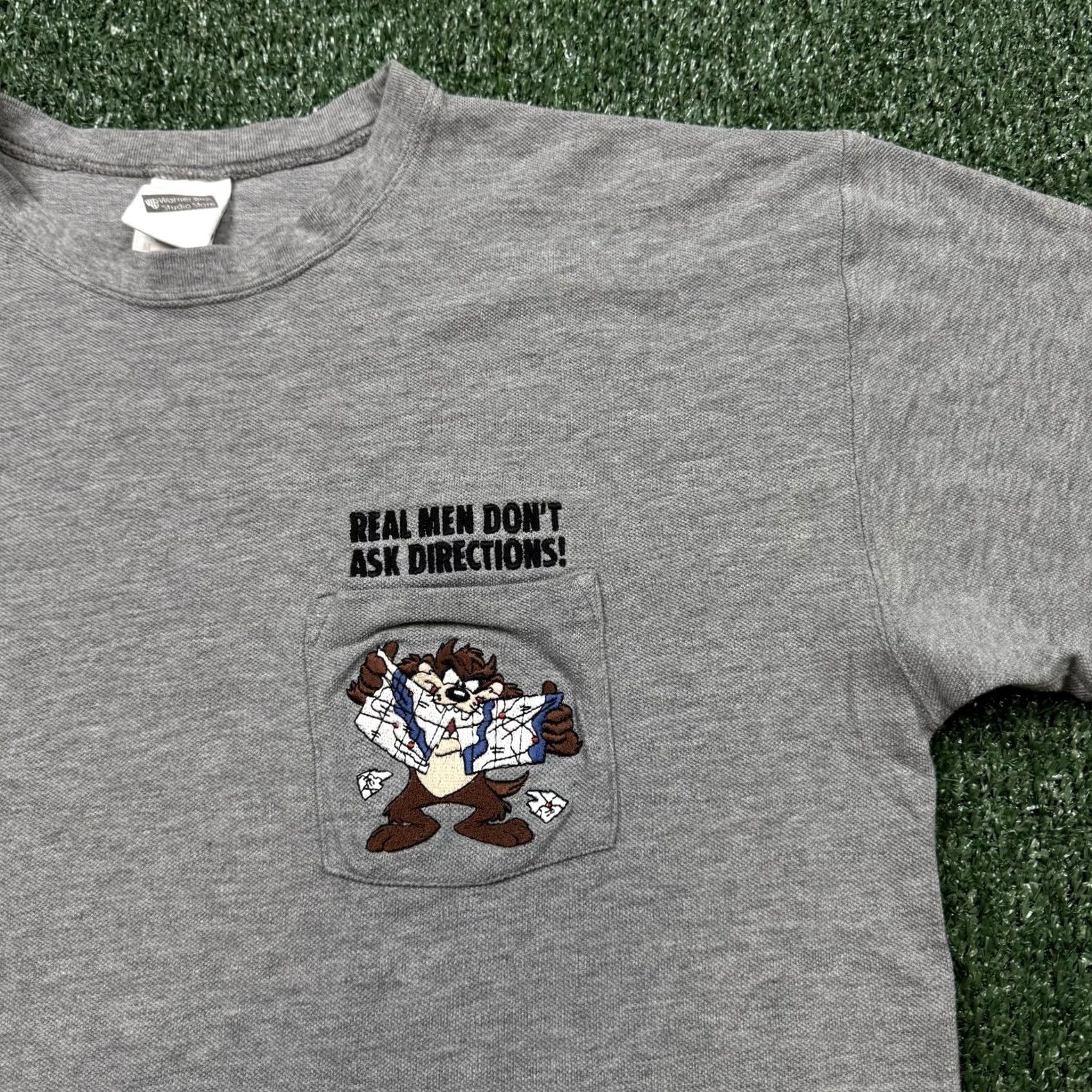 Vintage VINTAGE 90s Tazmanian Devil Pocket T Shirt Men's Size M Gray Short Sleeve Warner Size US M / EU 48-50 / 2 - 3 Thumbnail
