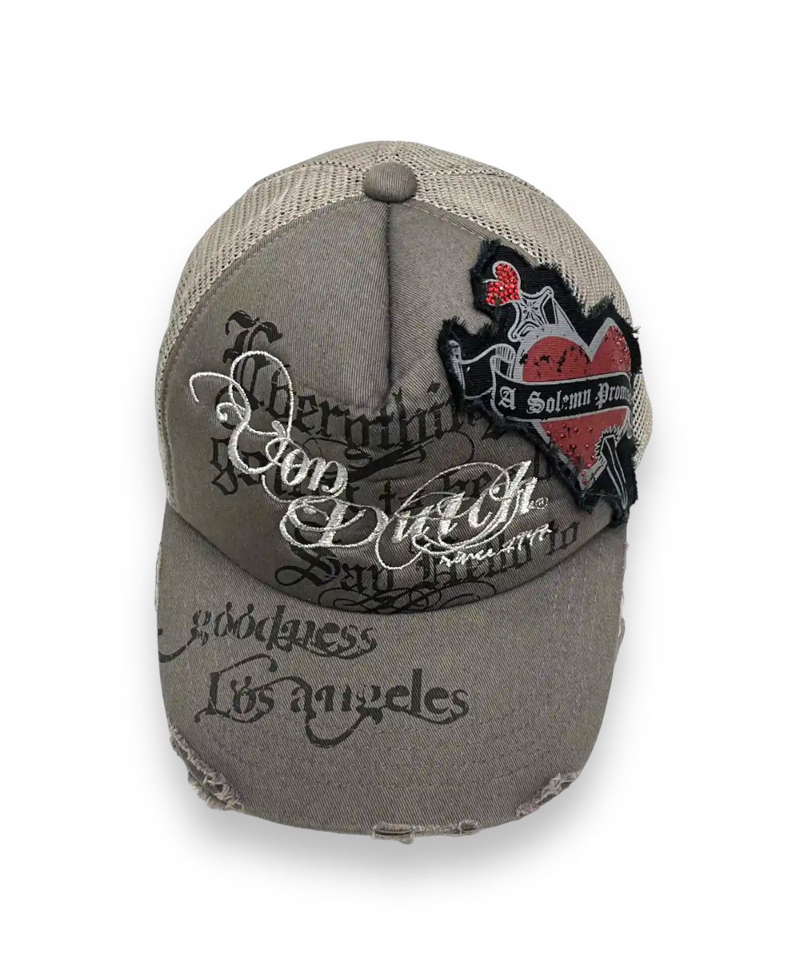 Von Dutch SICK 90’s VON DUTCH A SOLEMN PROMISE Heart Trucker Hat Size ONE SIZE - 7 Thumbnail