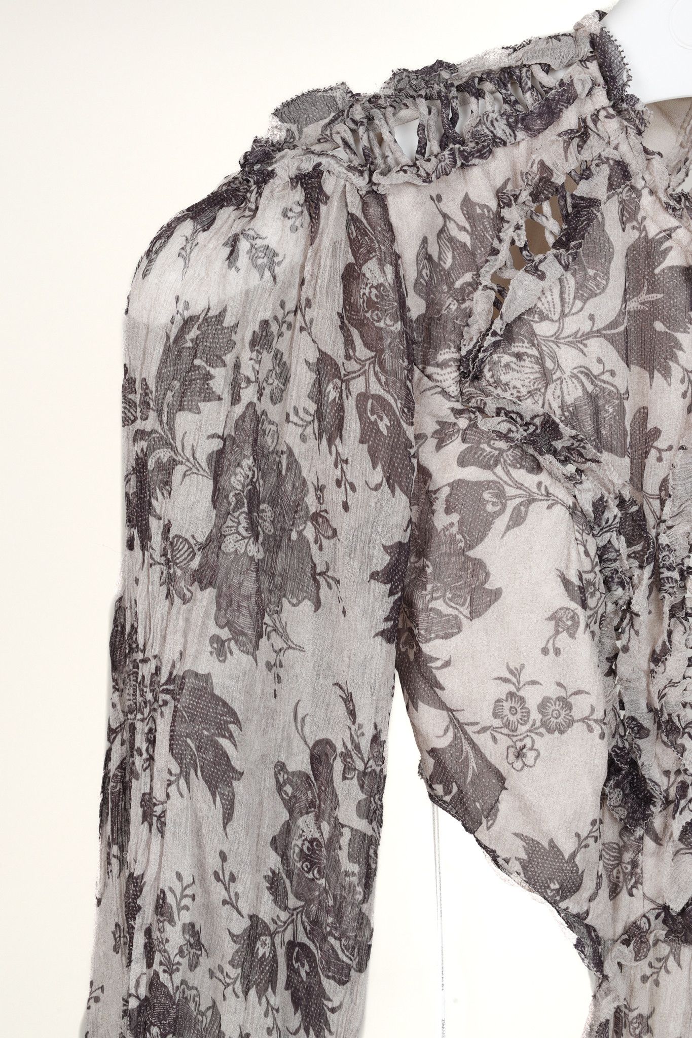 Zimmermann Zimmerman Juno Aged Batik Floral Long-Sleeve Mini Dress Size 27" / US 4 / IT 40 - 5 Thumbnail
