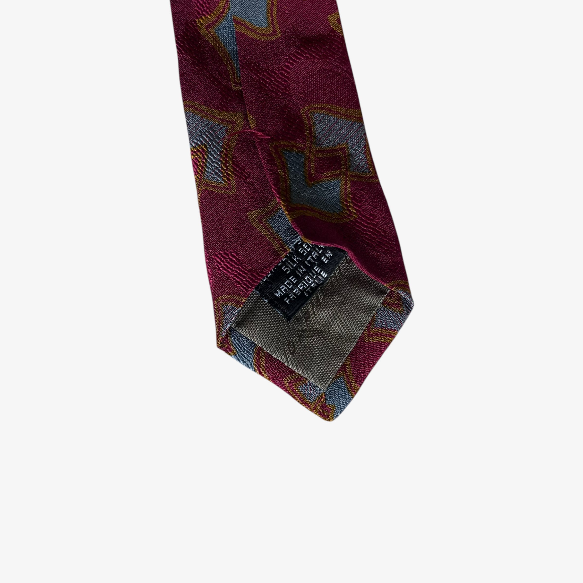 Giorgio Armani Vintage 90s Giorgio Armani Geometric Abstract Print Silk Tie Size ONE SIZE - 4 Thumbnail