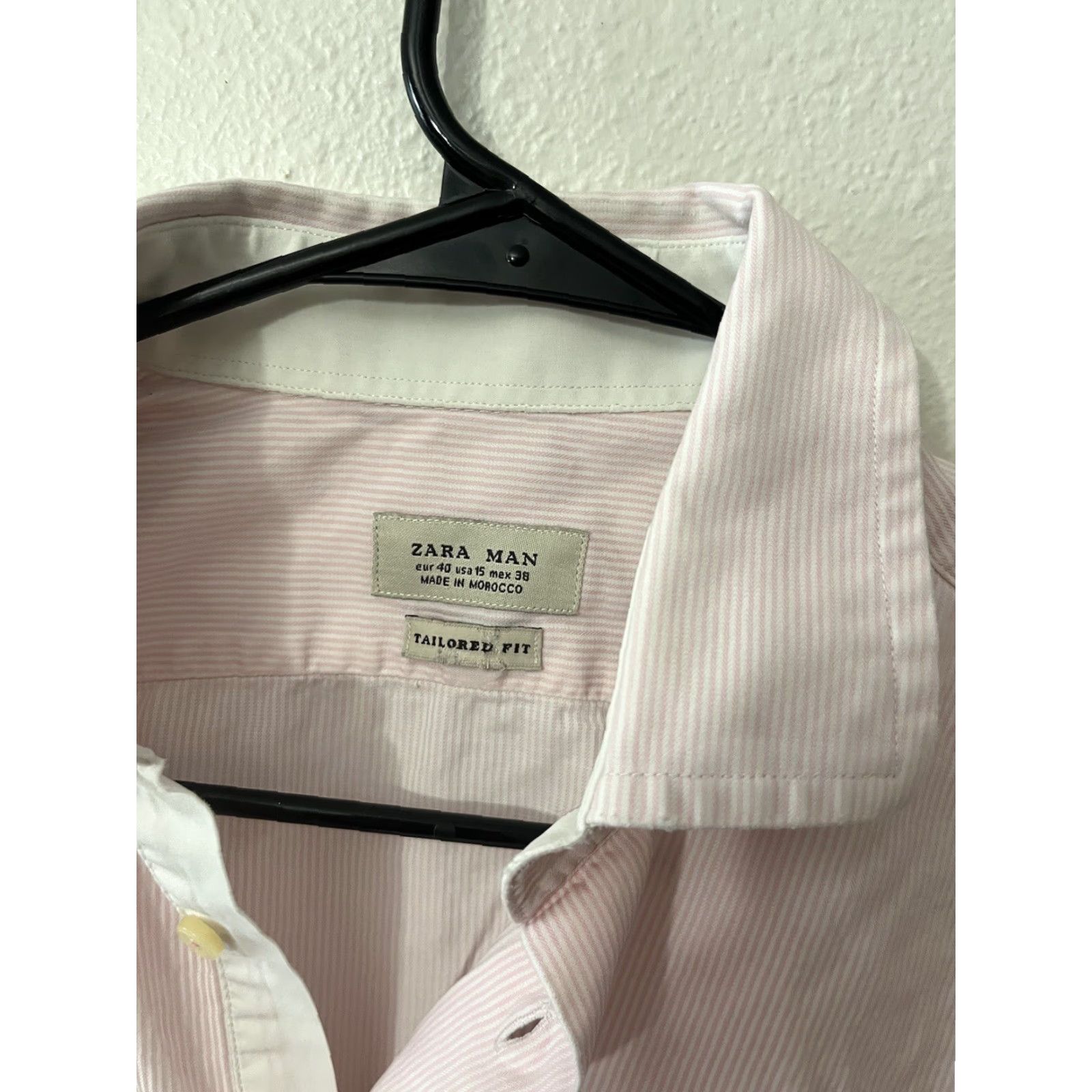 Zara ZARA MAN Tailored Fit Shirt Men 15 US, 40 EU, Mex 38 Pink Button-Down Size US M / EU 48-50 / 2 - 2 Thumbnail