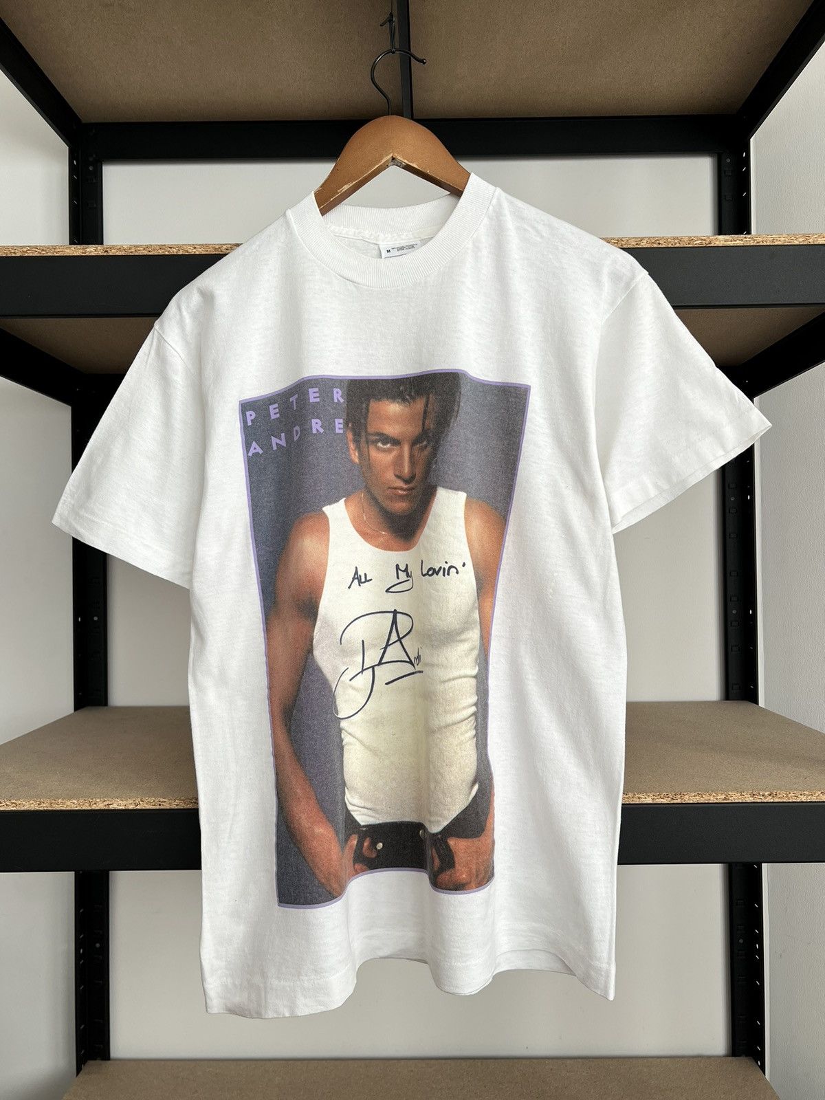 Band Tees Vintage 90s Peter Andre Pop Music White T-shirt Size US M / EU 48-50 / 2 - 1 Thumbnail