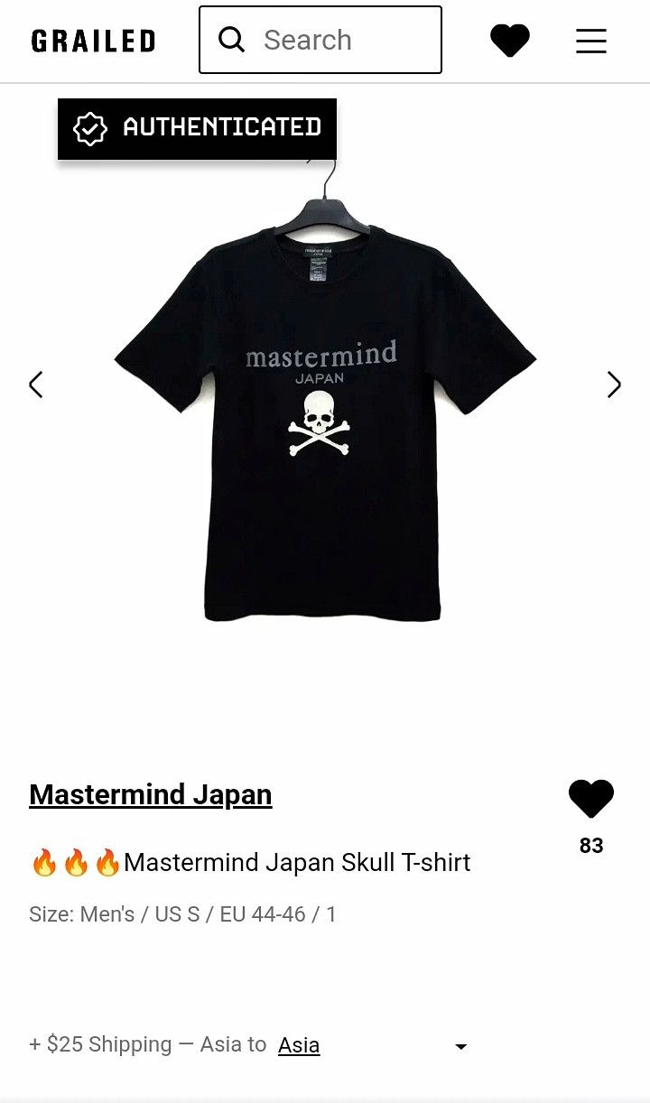 Mastermind Japan 🔥🔥🔥Mastermind Japan Skull T-shirt Size US S / EU 44-46 / 1 - 10 Thumbnail
