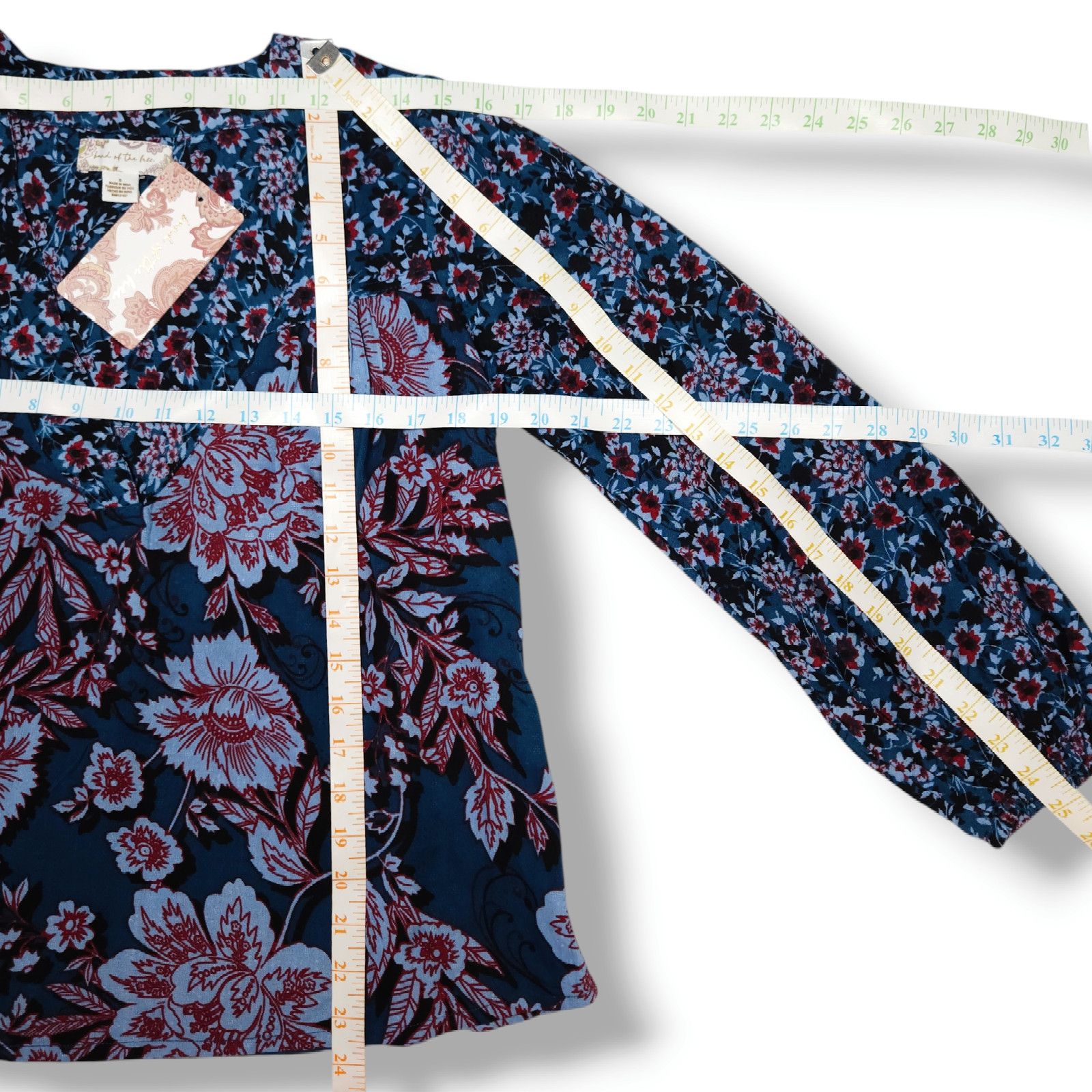 Other NWT B.O.G. Band of the Free Josie Blouse Top Sz. S Sapphire Size S / US 4 / IT 40 - 8 Thumbnail