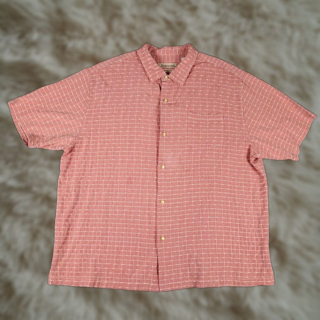 Tommy Bahama VINTAGE Tommy Bahama Shirt Men’s 3XL Short Sleeve Collared Button-Up Hawaiian Cotton Check Beach Tropical Size US XXL / EU 58 / 5 - 1 Thumbnail