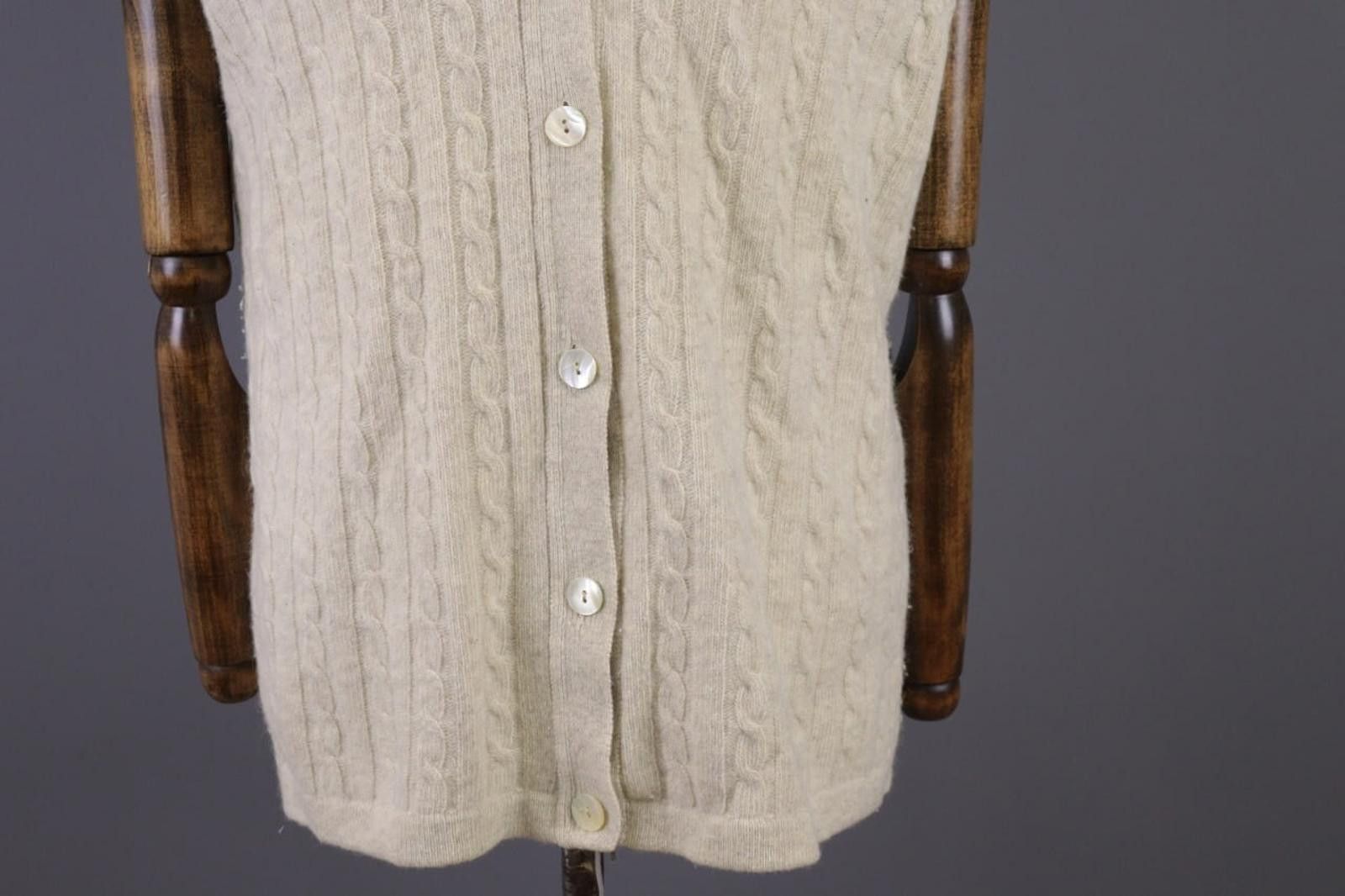 Morgano Morgano Beige Wool Angora Cashmere Gillet Jacket Size 48 Size US M / EU 48-50 / 2 - 5 Thumbnail
